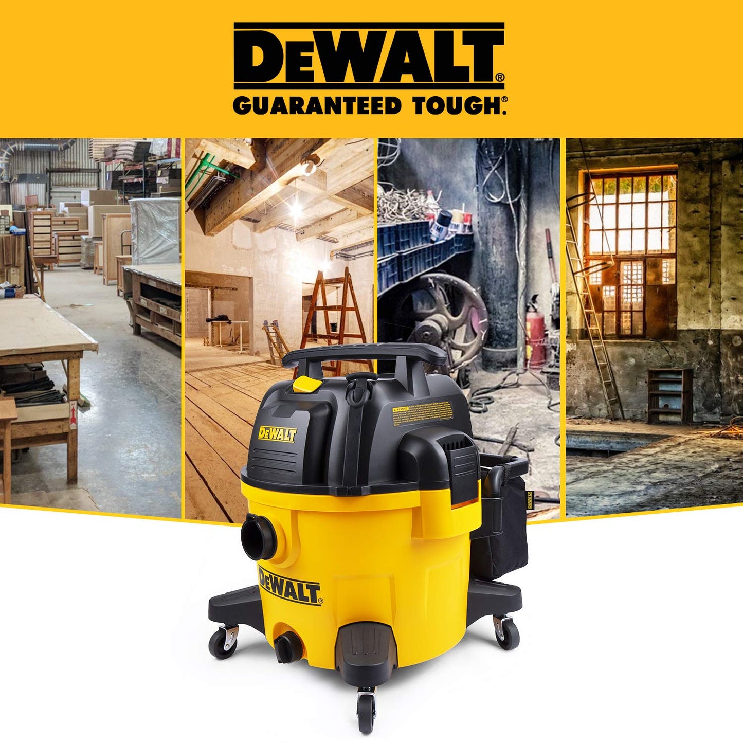 DEWALT 9 Gallon Wet/Dry VAC, Heavy-Duty Shop Vacuum with Attachments, 5 Peak HP, with Blower Function, DXV09PA