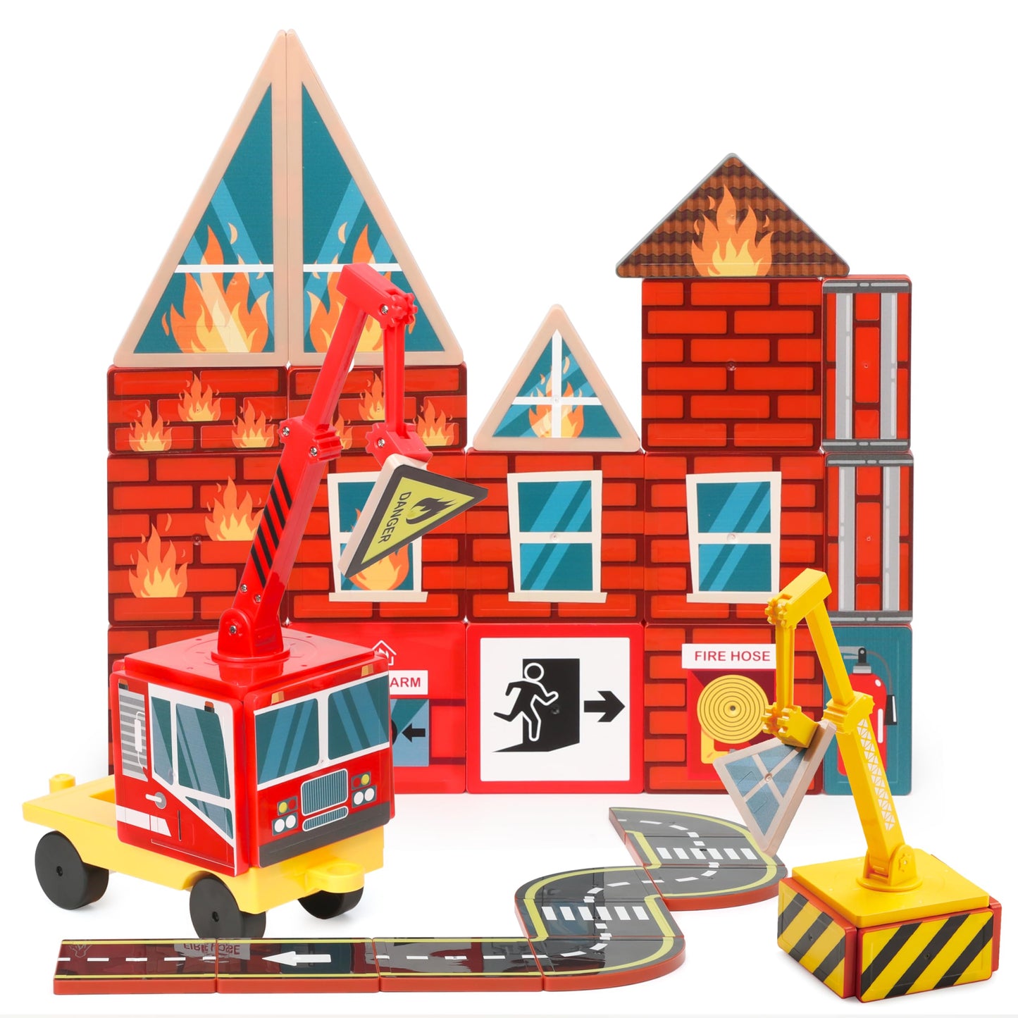 40PCS Magnetic Rescue City Set for Kids