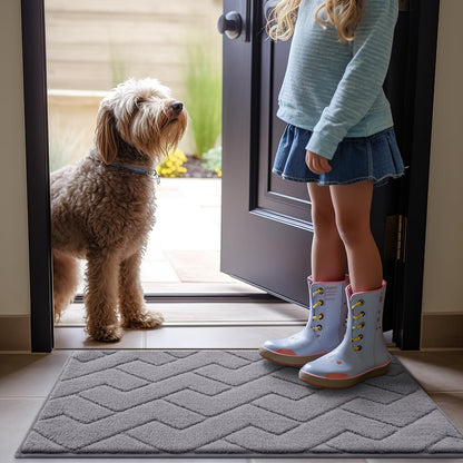 Indoor Door Mat, Dirt Resistant, Non-Slip Rubber