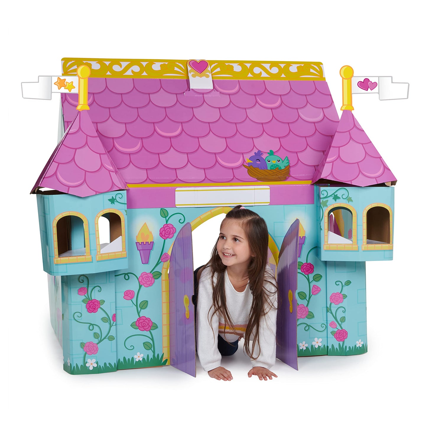 Pop2Play Fairytale Castle – Role Play Toy Helps Develop Kids Imagination – Made from Strongfold Cardboard