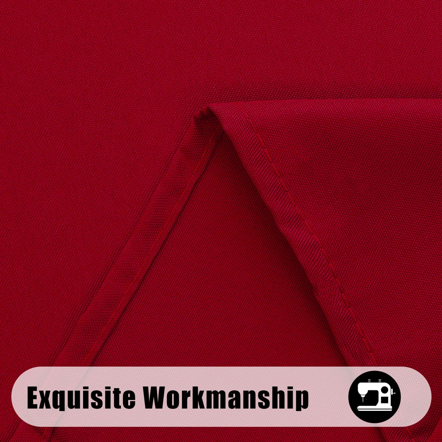 smiry 2 Pack Rectangle Table Cloth 60x102 Inch, Waterproof Anti-Scratch Polyester Tablecloth, Machine Washable Fabric Table Cover for Dining, Buffet, Parties and Outdoor, Wine Red