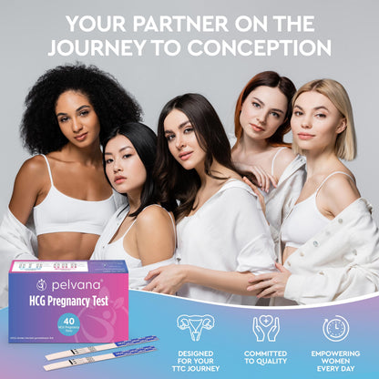 Pelvana 40 HCG Pregnancy Test Strips Value Pack