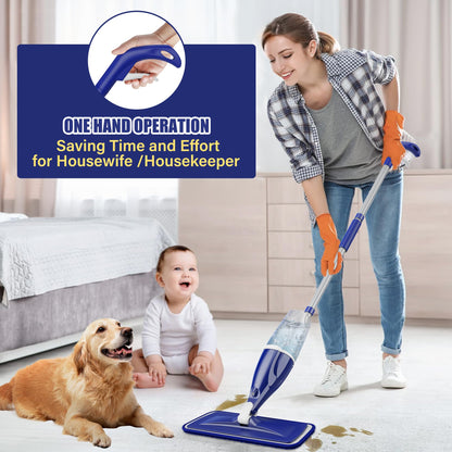Microfiber Spray Mop with 3 Reusable Pads