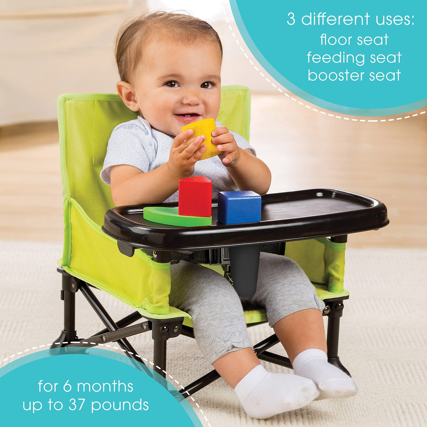 Bright Starts Portable Booster Chair for Indoor/Outdoor