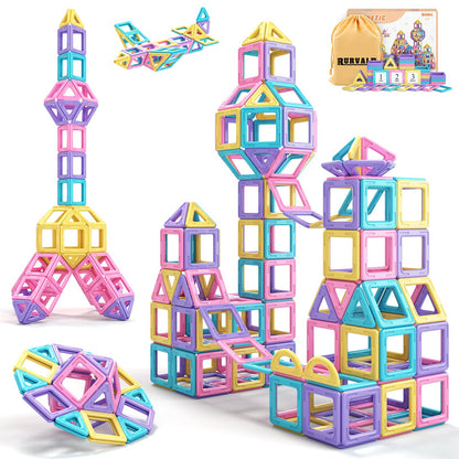 Magnetic Tiles Building Blocks for Toddlers