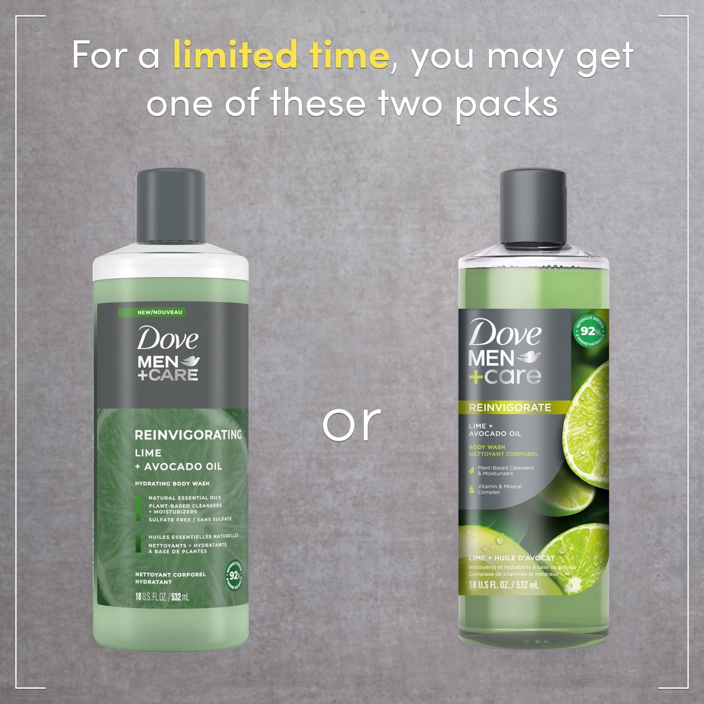 DOVE MEN + CARE Body Wash with Lime & Avocado