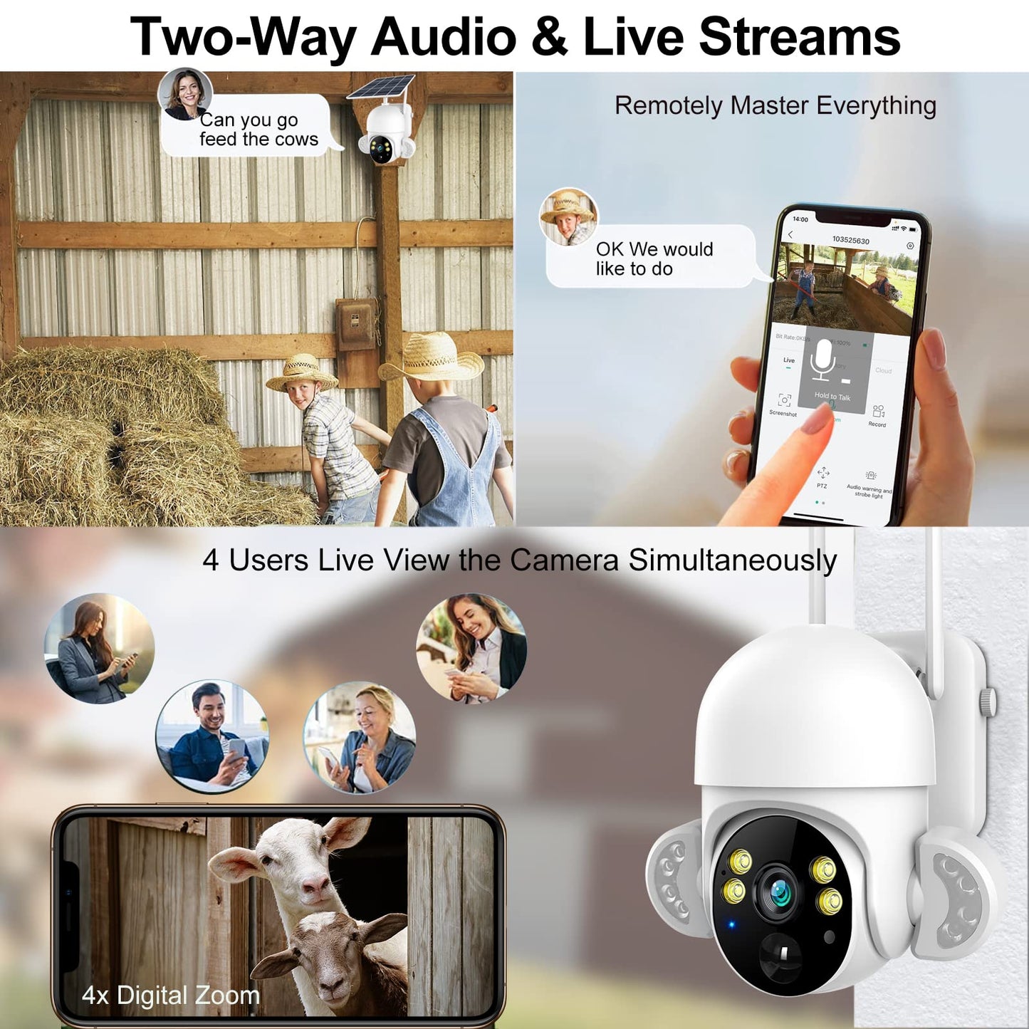 Xparkin 4G LTE Solar Outdoor Security Camera