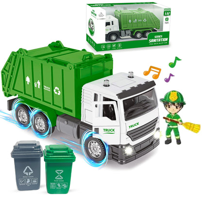 Pull-Back Garbage Truck with Lights and Music