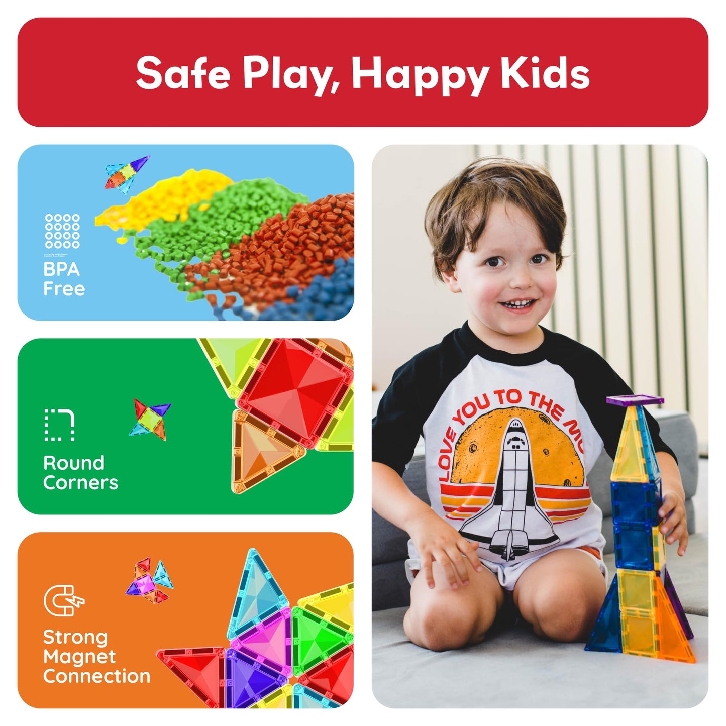 80-Piece PicassoTiles Magnetic Building Set for Kids