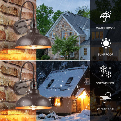 RIDALUX Gooseneck Motion Sensor Wall Light 2-Pack