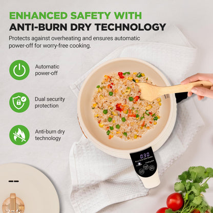 NutriChef 1.6 QT Electric Rice Cooker & Lunch Maker