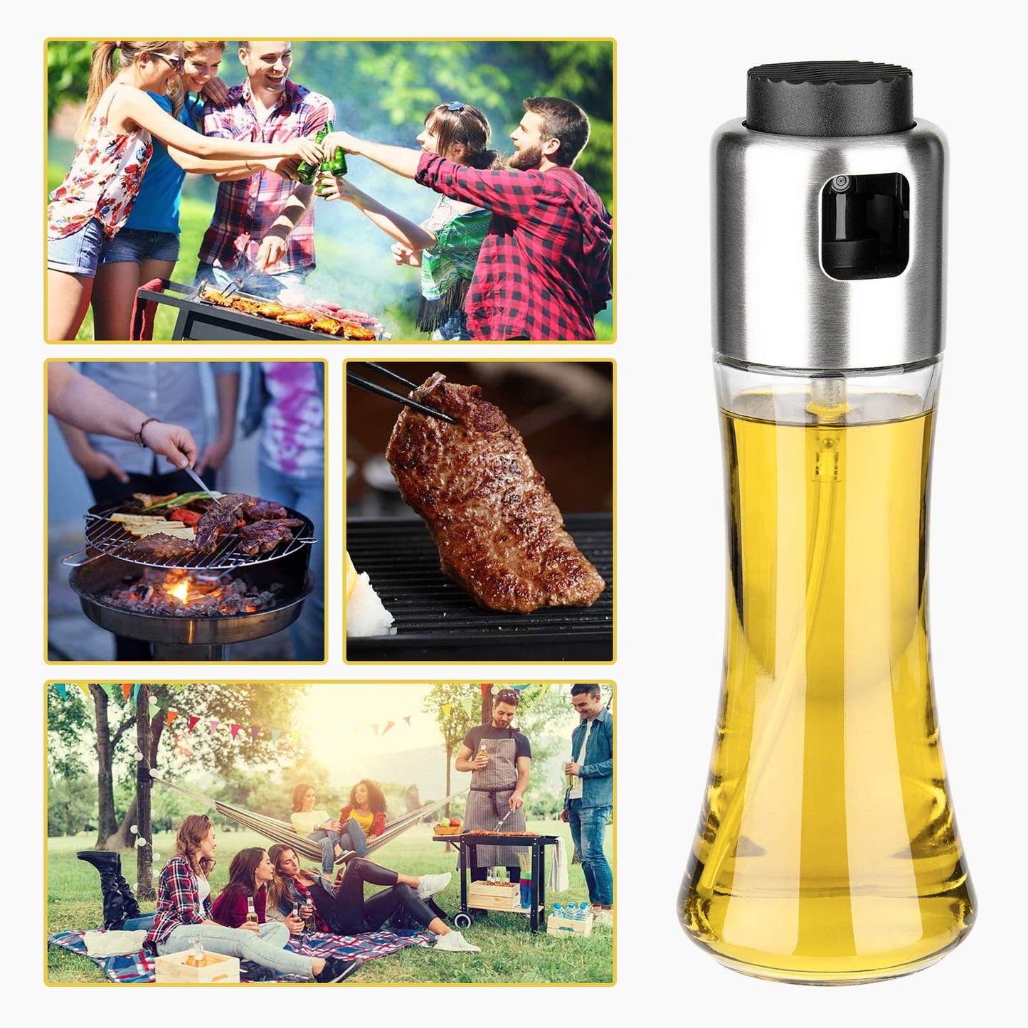 mafiti Oil Dispenser Bottle 180ml/6Oz Olive Oil Dispenser Sprayer for Cooking Air fryer BBQ Grilling Salad Baking Kitchen Gadgets Accessories