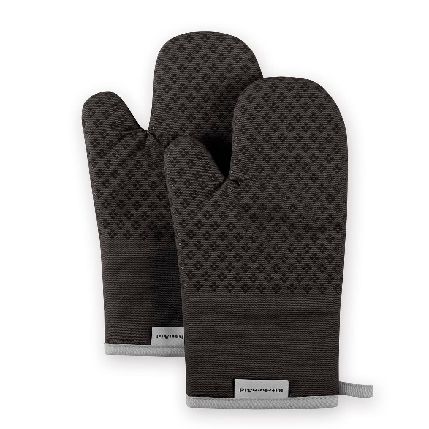 KitchenAid Black Oven Mitt Set, 2-Piece