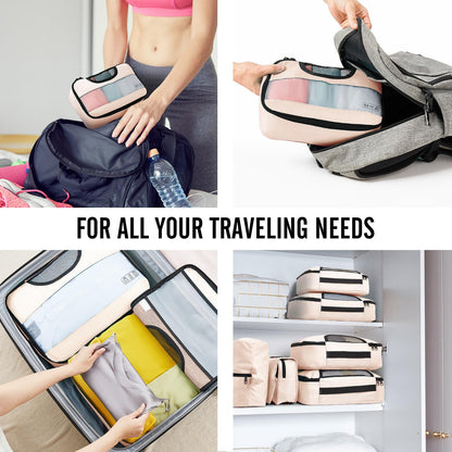 Veken Packing Cubes with Toiletry and Shoe Bag