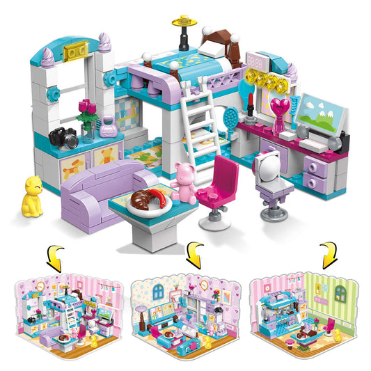 QMAN Dream Home Building Blocks Kit for Girls