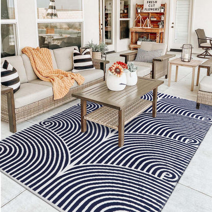 Tiffasea 5'x8' Area Rug, Cotton Woven Washable Rugs, Reversible Living Room Rugs, Indoor Outdoor Rug Farmhouse Floor Carpet for Nursery Room/Dining Room/Office/Patio Decor