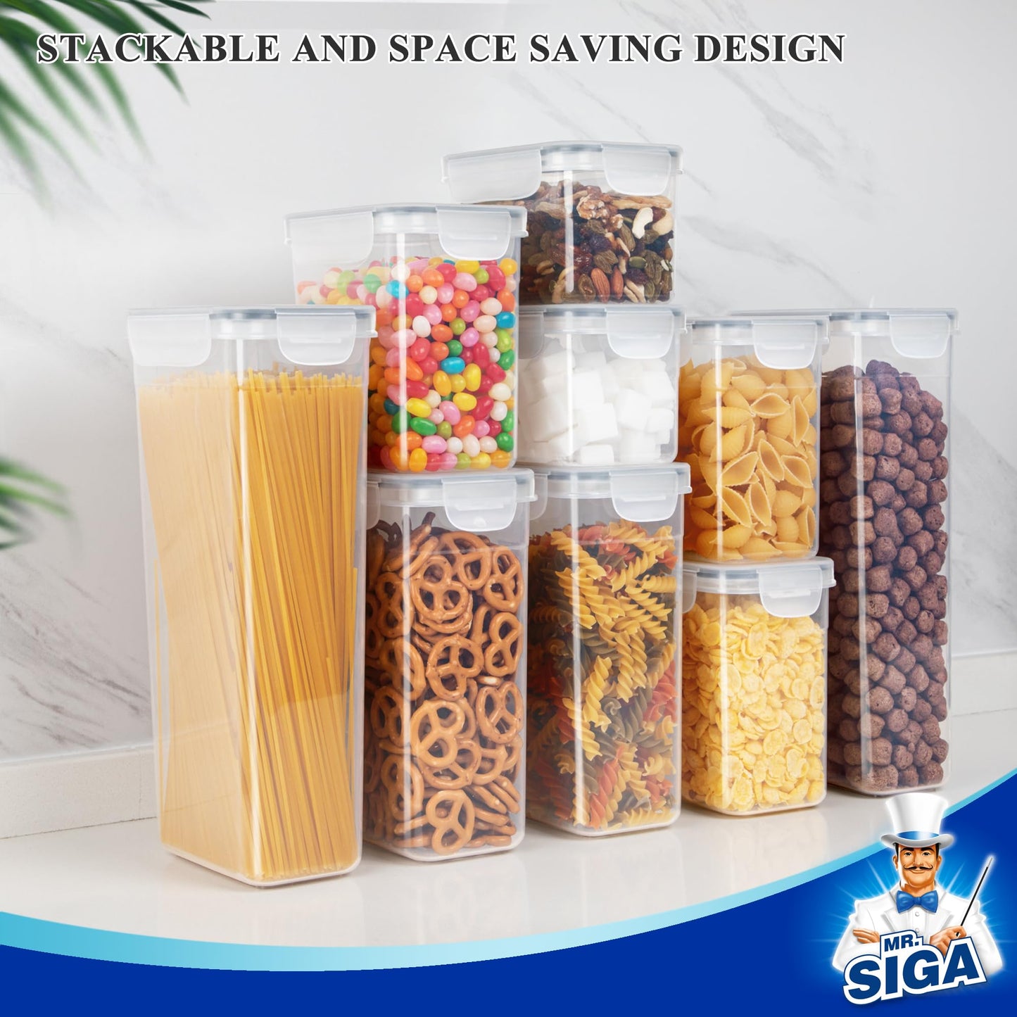 MR.SIGA 16-Pack Airtight Food Storage Containers