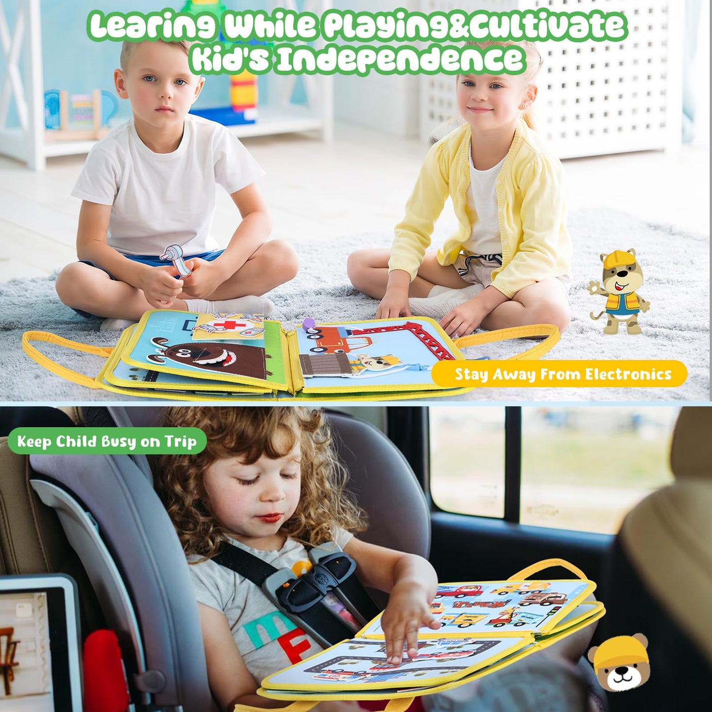 VisionX Toddler Interactive Educational Busy Book