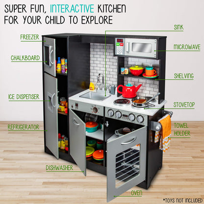 Lil' Jumbl Kids Wooden Play Kitchen Set