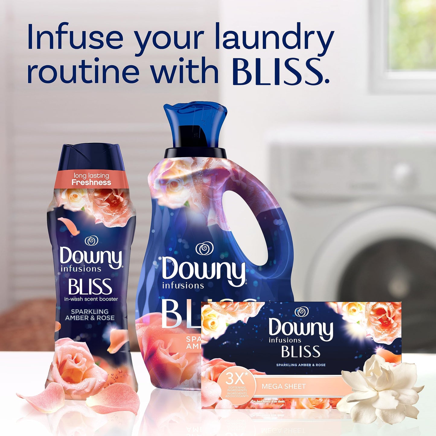 130 Count Downy Infusions Dryer Sheets, Bliss