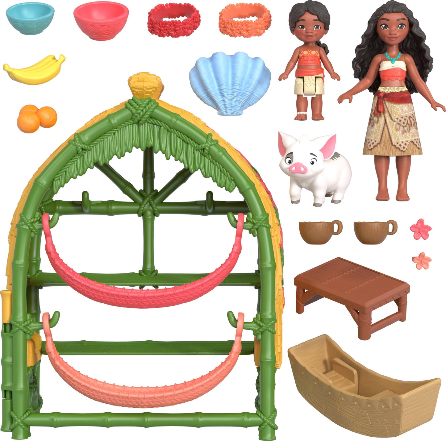 Mattel Moana Playset with Dolls and Accessories