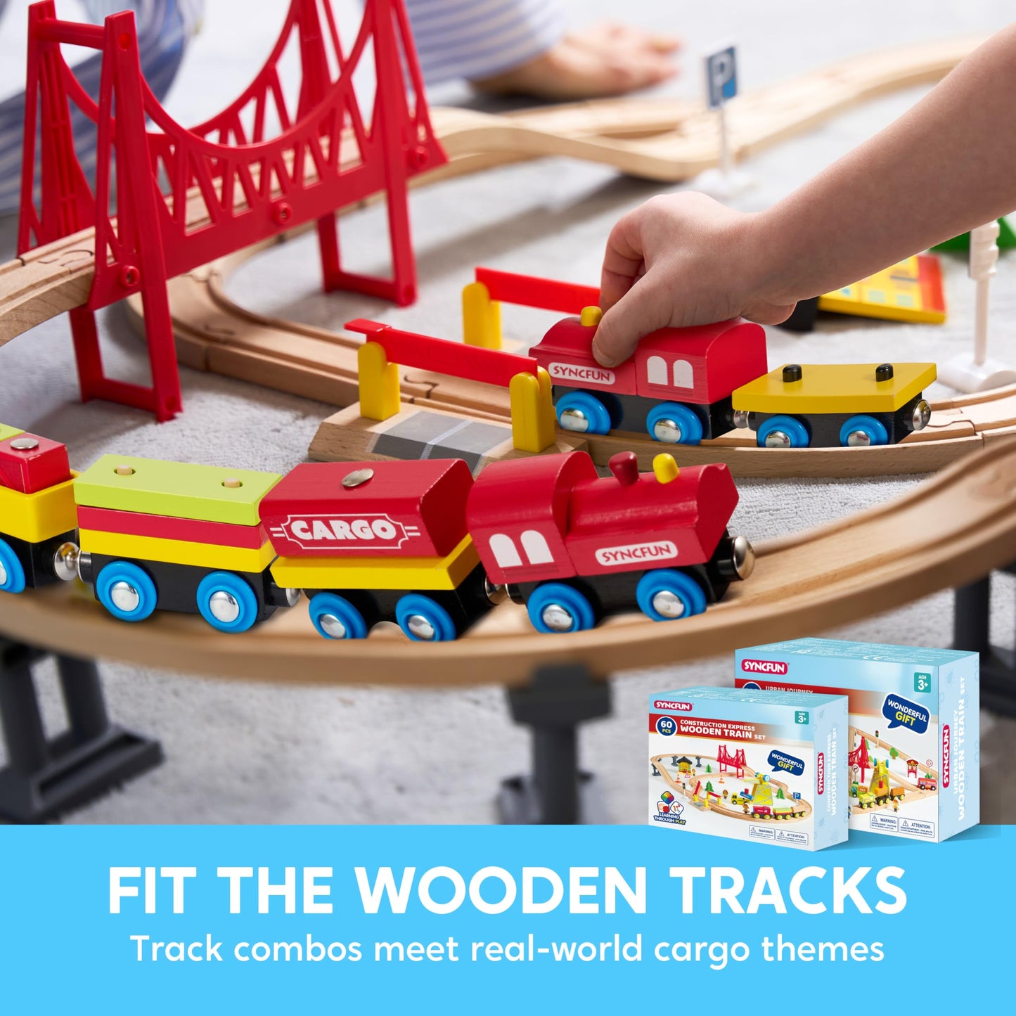 12PCS Montessori Magnetic Train Toy Set for Kids