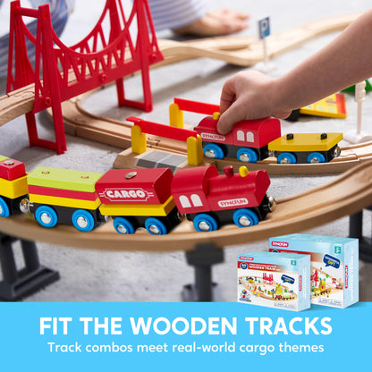 12PCS Montessori Magnetic Train Toy Set for Kids