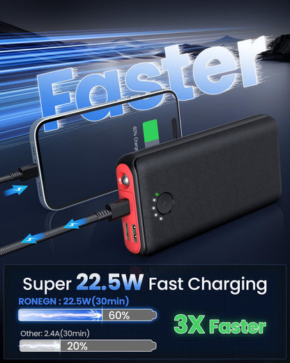 Portable 40000mAh Power Bank with Fast Charging