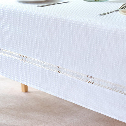 Waterproof Waffle Weave Tablecloth 60x120 Inch