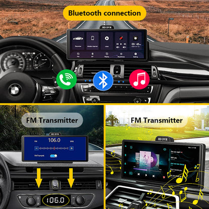 Tkiplay Wireless Apple Carplay Android Auto Car Stereo, 9.3" HD IPS Screen Portable Car Radio with Bluetooth Hands-Free/Mirror Link/Maps Navigation/Voice Control for All Vehicles