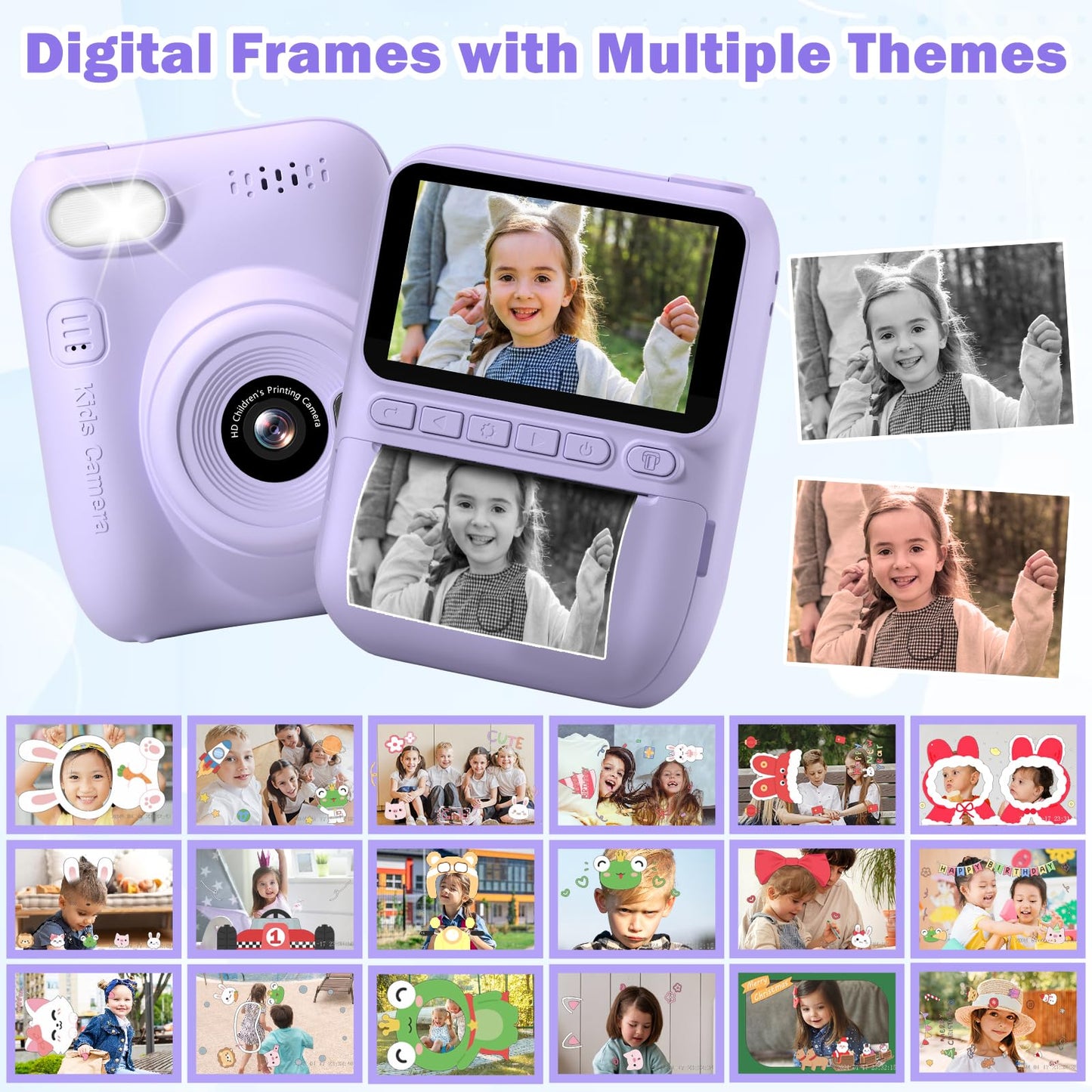 Kids Instant Print Camera for Ages 3-12