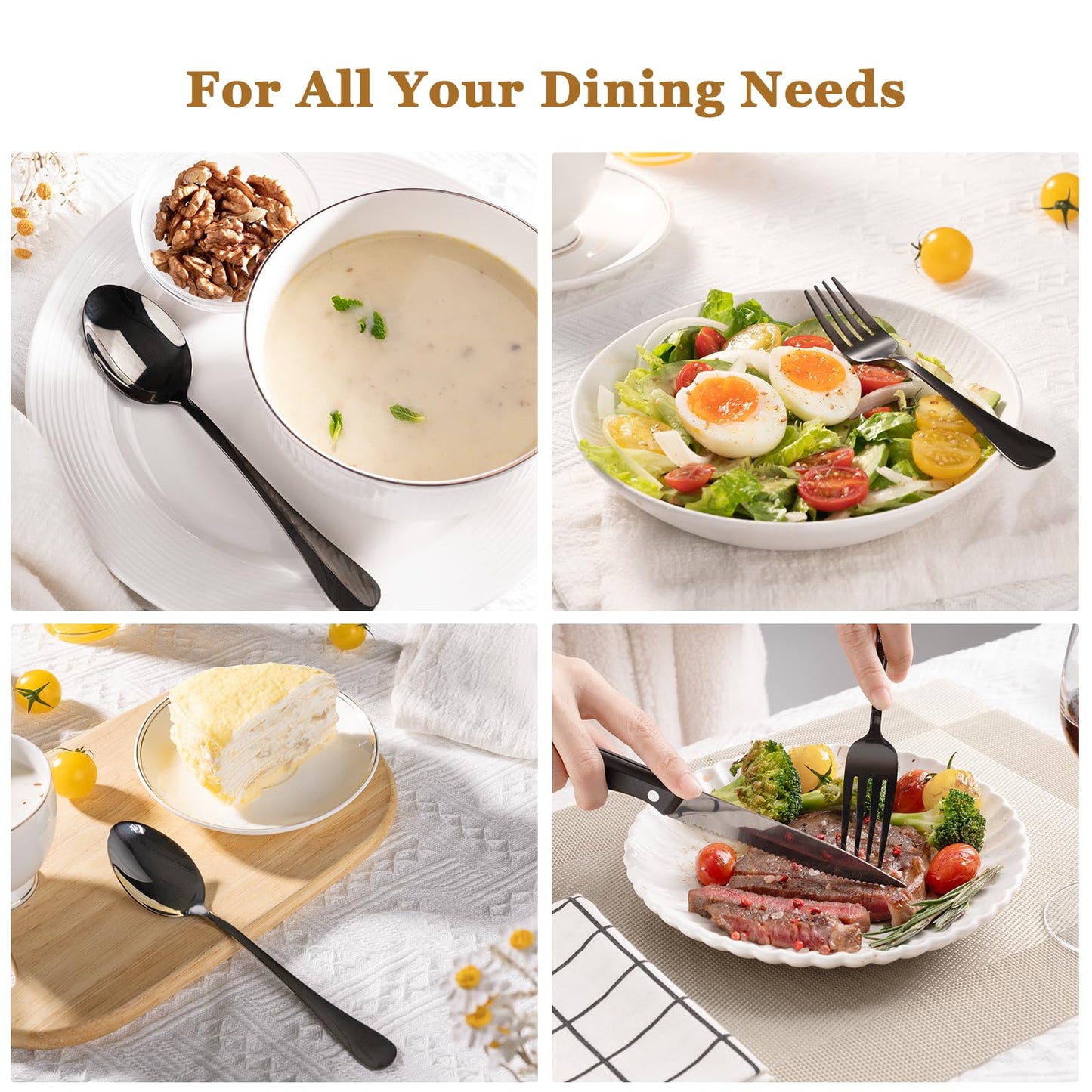 Astercook 24-Piece Stainless Steel Flatware Set