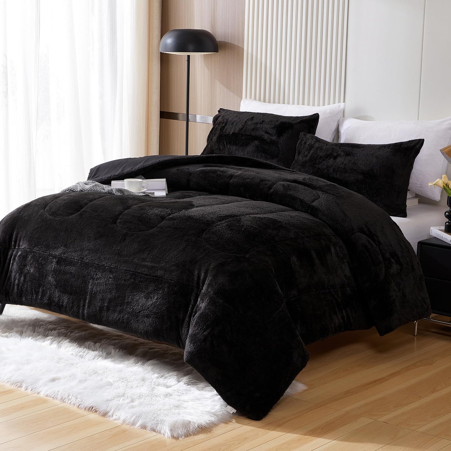 YIYEA Faux Fur Pillow Cases Set of 2