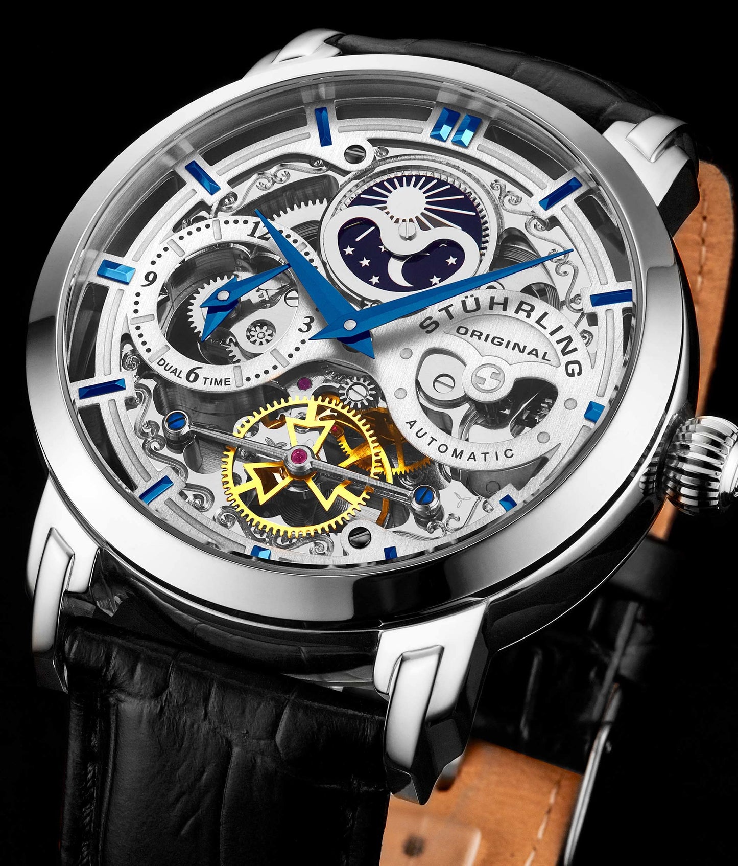 Stuhrling Original Men's Automatic Leather Watch