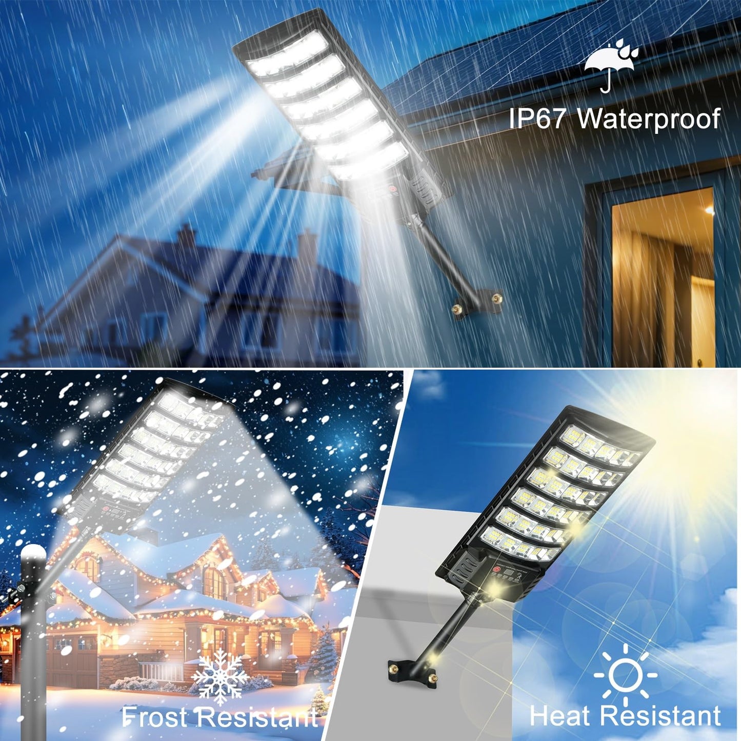 4-Pack Solar Street Lights with Motion Sensor
