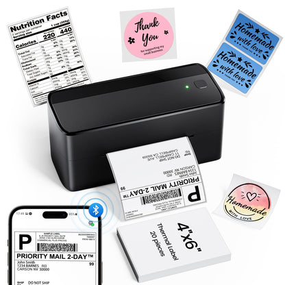 Phomemo Label Printer, 4x6 Shipping Label Printers for Small Business, Wireless Thermal Printer Compatible with Android&iOS, Windows, Chrome, Bluetooth Printers Used for Amazon, Ebay, Shopify, USPS