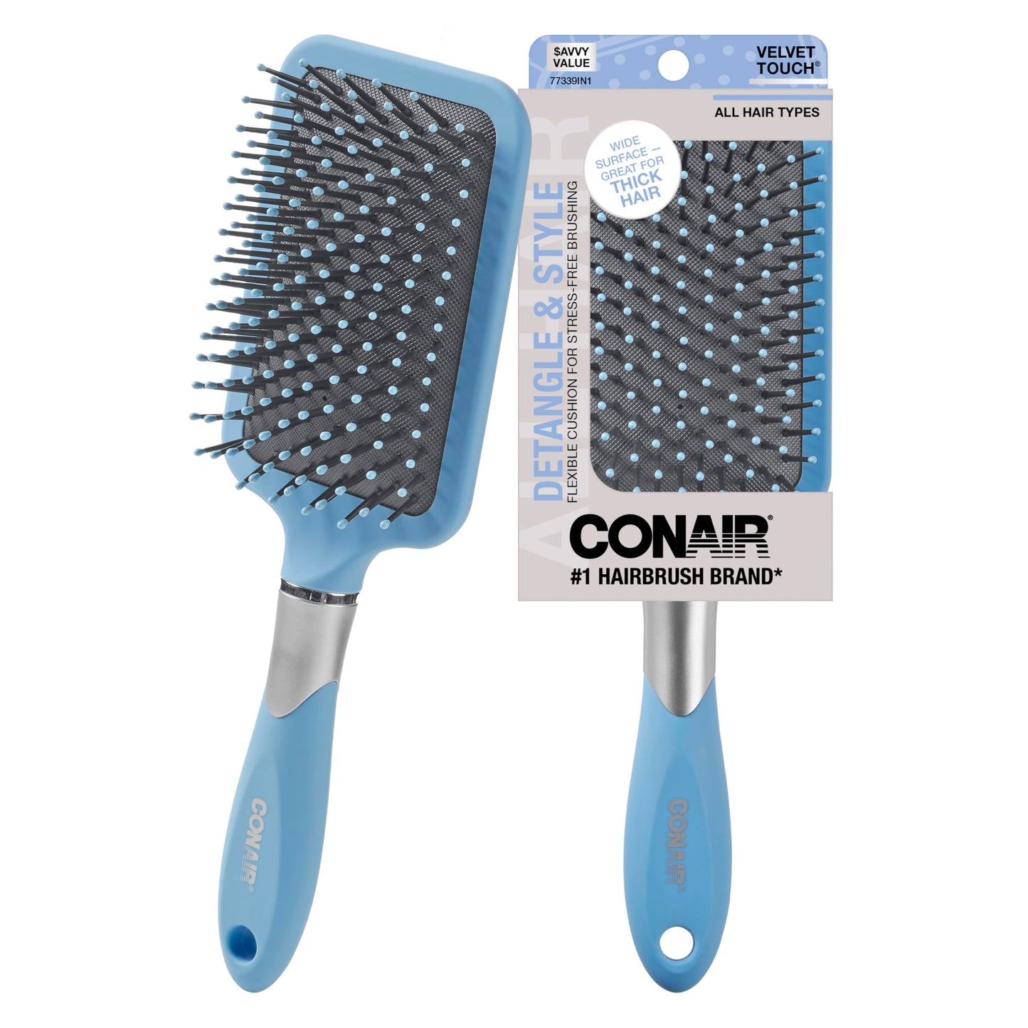Conair Velvet Touch Detangling Hair Brush