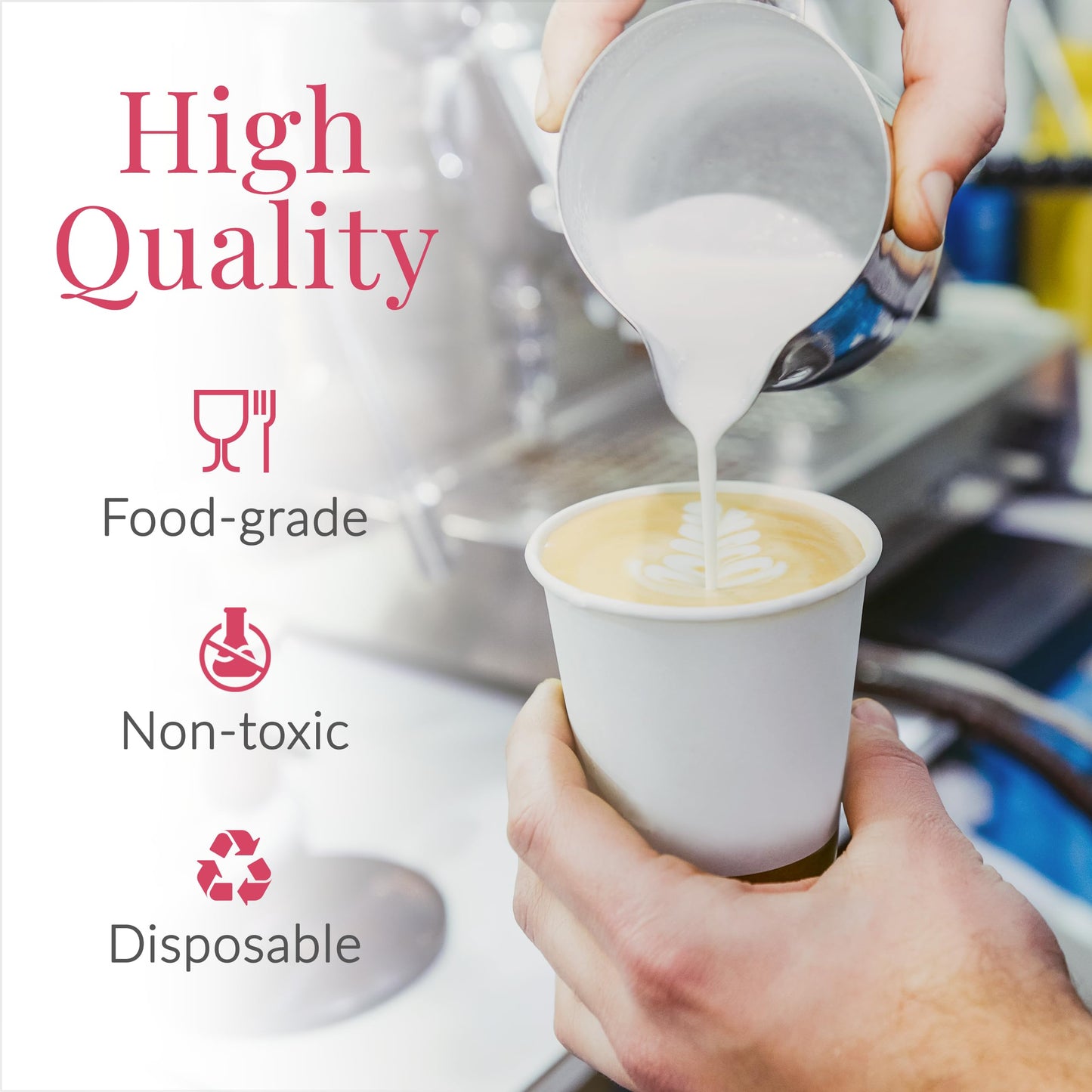Prestee 500 Pack 8oz Disposable Paper Cups