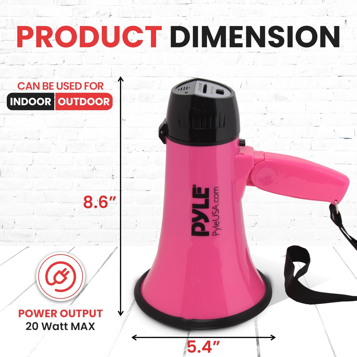 Portable Megaphone Speaker with Microphone and Siren