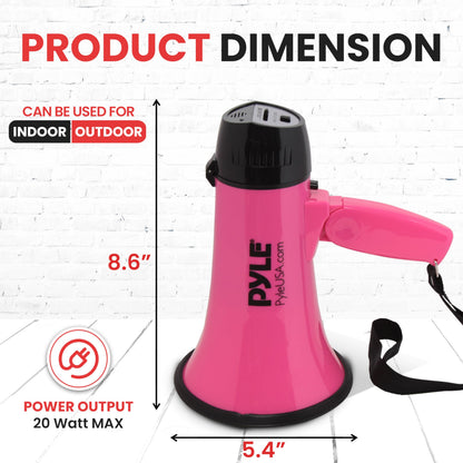 Portable Megaphone Speaker with Microphone and Siren