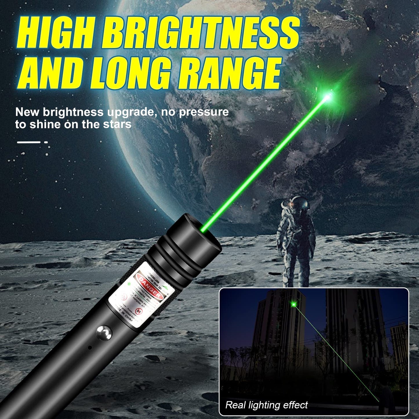 Rechargeable Laser Pointer Flashlight for Outdoor Use