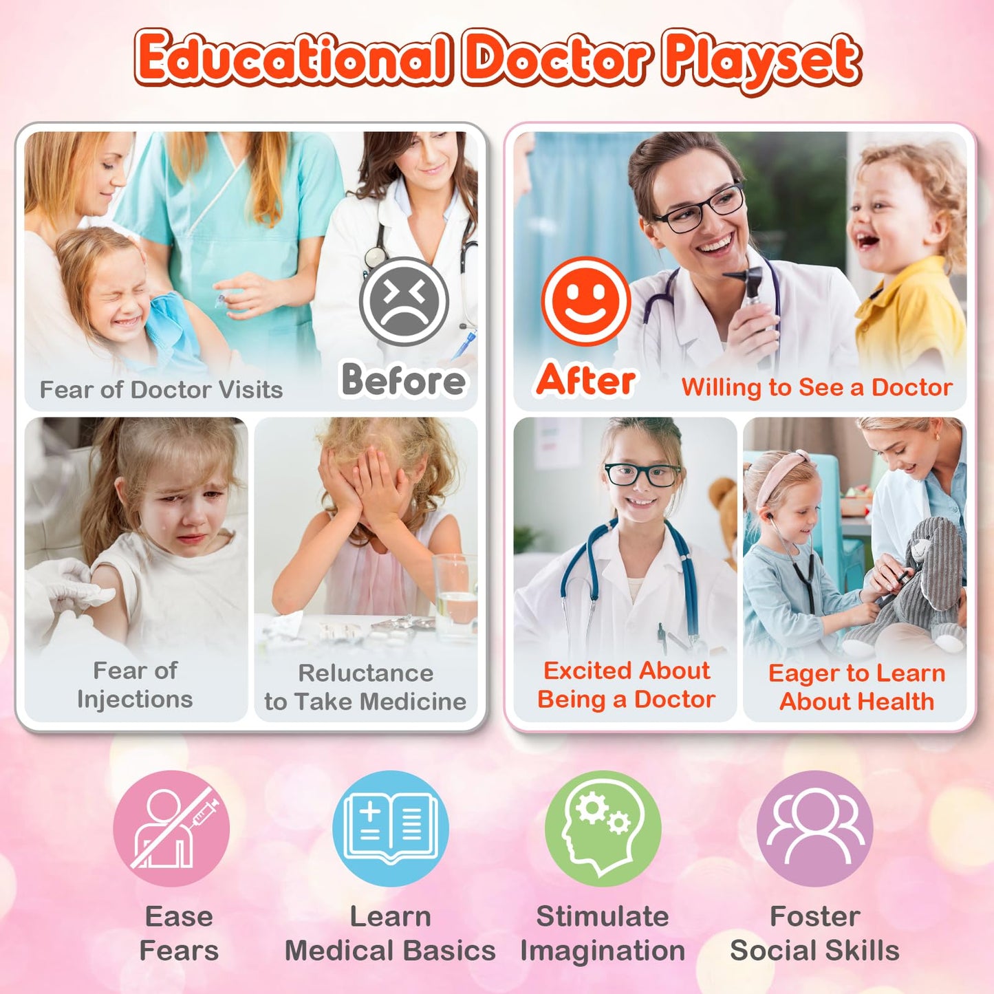 Doctor Play Set for Kids with Stethoscope