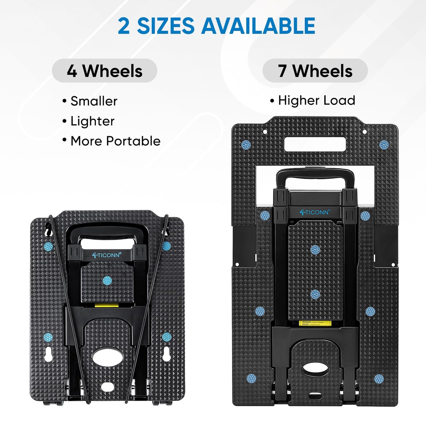 TICONN Portable Heavy Duty Folding Hand Truck
