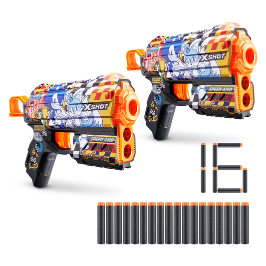 X-Shot Skins Flux - Sonic Super Speed (2 Pack + 16 Darts)