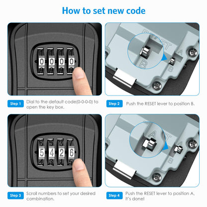 AMIR 4-Digit Key Lock Box for Outdoors