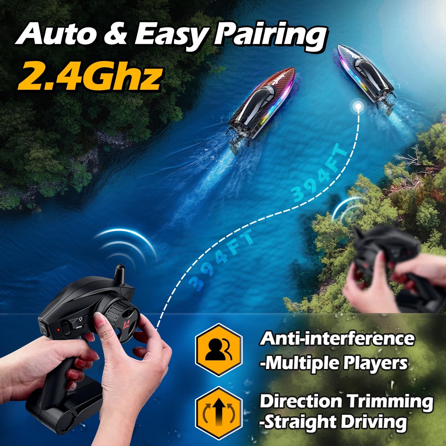 RC Boat 30KMH Remote Control Fast Speed Water Play