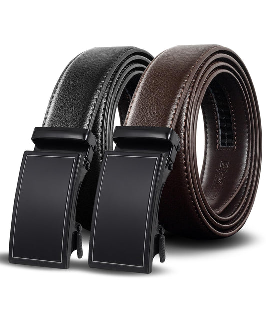2 Pack Adjustable Ratchet Belts for Men