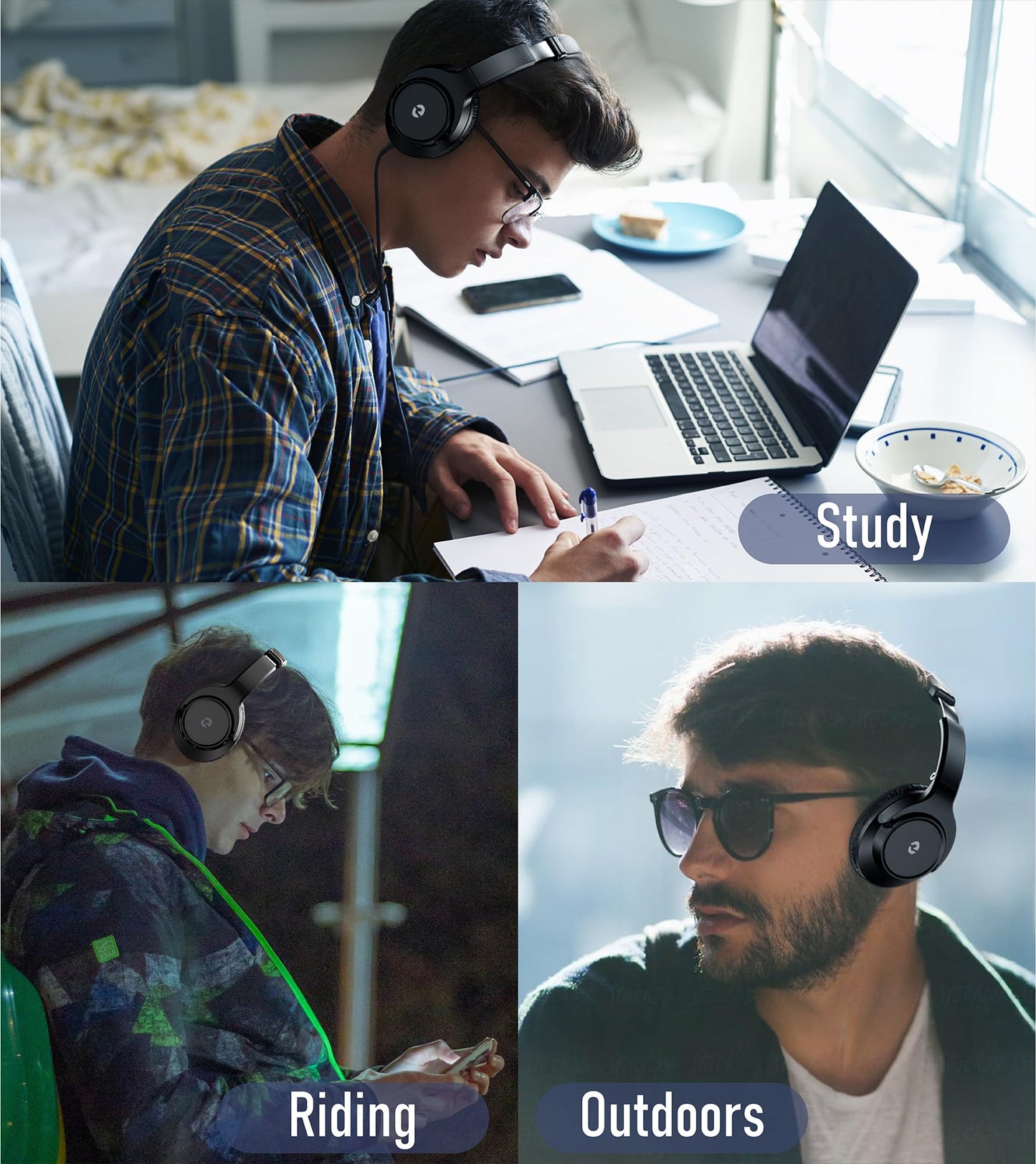 Wireless Bluetooth Headphones with Hi-Fi Audio