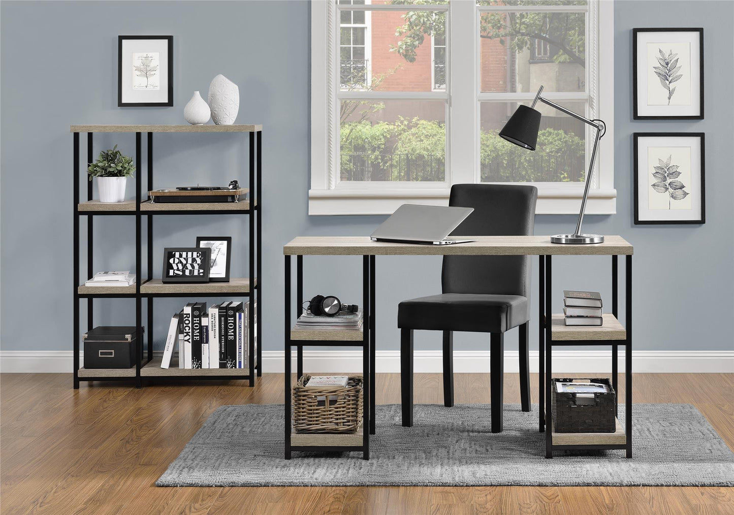 Ameriwood Home Distressed Gray Oak Computer Desk