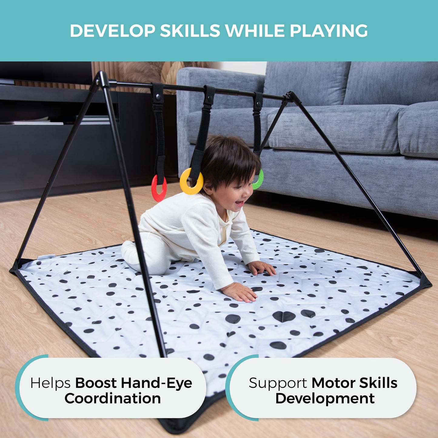 Travel Play Mat for Babies 0-12 Months